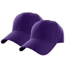 yunLXY Muslimsk Hatt Lila Hatt Sommar Herr Baseboll Enfärgad Sport Casual Färg Utomhuskeps 2Pc Sommar En Storlek