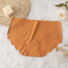 Plus Size Icy Silk No Show Slips, dünn und atmungsaktiv für warmes Wetter, glatt unter der Kleidung und für empfindliche Haut, Orange 2XL