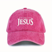 Cappellino da baseball unisex in cotone 100% con stampa floreale "Thank You Jesus" – Leggero, traspirante, con protezione solare, chiusura