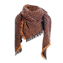 Cachecol xadrez oversized feminino, ideal para o inverno, como um aconchegante xale ou manta macia e estilosa com franjas, perfeito para todas as