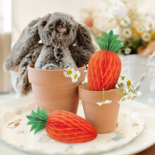 Osterdekoration für Zuhause, Karotten-Wabenkugel-Ornament, Partydekoration zum Thema Ostern, Atmosphäre schaffen