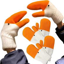 2026 Nye Silly Goose-handsker, søde Silly Goose-strikkede vanter, sjove dyrehandsker, tykke og varme til kvinder