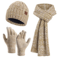 Winter Knitted Scarf, Hat & Gloves 3-Piece Set for Men/Women – Cold-Proof, Cozy & Outdoor-Ready