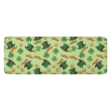 Tapis de cuisine « Saint-Patrick et moustaches », 43 cm x 119 cm, antidérapant et lavable, décoratif pour la cuisine, l’évier et la