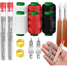 74-Pc Sewing Tool Set with Stainless Steel Needles, Threader, Ripper, Thimbles & Threads – Compatible with Hand Sewing