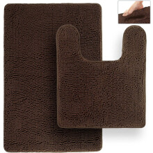 Tapis de bain extra épais en mousse à mémoire de forme, microfibre chenille ultra-douce, absorbant et antidérapant, lavable en machine (2