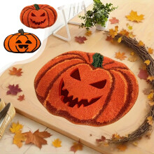 Tapis de porte d'Halloween en velours 40 x 60 cm – Antidérapant, lavable, intérieur/extérieur – Compatible avec la décoration d'Halloween