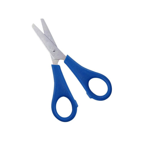 Set di forbici multiuso con righello, 6 colori, punta arrotondata,