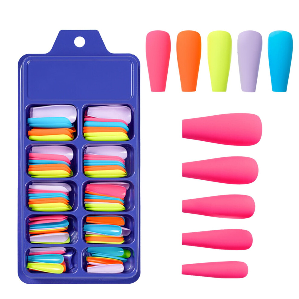 100pcs Blister Box Pieces Nail French Nail Pieces DIY Nail Pieces Full Coverage Pressed On Nails For DIY Nail Salon