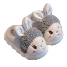 Toddler Slippers,Girls Winter Slippers Cozy Soft Sole Cartoon Indoor Footwear for Children Home Daily Use,Kids Slippers,Z05 Grey,5.5-6 Years