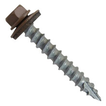 #14 Metal Roofing Screws (250 pcs, 1-1/2") Light Brown Hex Head, Self-Tapping for Metal-to-Wood, EPDM Washer, Compatible with Corrugated Roofing