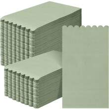 100 pcs 2-ply disposable paper napkins, 13x16", green — for wedding, birthday, cocktail, bridal & anniversary parties