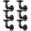 Industrielle rørhyldebeslag L-formet 4x4 tommer sort 1