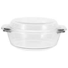 glass casserole dishes Glass Casserole Brown Dishwasher Safe Round Serving 1Pcs