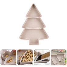2Pcs Pink Dessert Platter PS Plastic for Christmas Serving Accessories for Guests