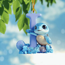 Meeresschildkröten-Ornament mit Geschichtenkarte, 2er-Set