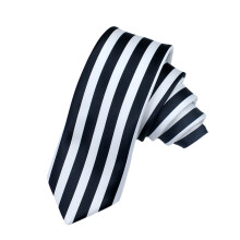 Cosplay Neckties Japanese Costume Accessories Black White Vertical Stripe Printed Neck Tie Props for Men Women
