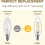Ampoule LED E12 candélabre 4W 450lm 3000K Dimmable (lot de 12) 5