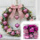 Heart Ornaments Red Pink Silver 24PCS Glossy Baubles 2