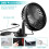 Ventilatore per auto portatile USB con clip girevole e 3 velocità. 6