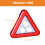 Red Reflective Road Safety Triangle for Car with LED Lights and Durable Plastic Material 2