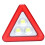 Red Reflective Road Safety Triangle for Car with LED Lights and Durable Plastic Material 4