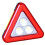 Red Reflective Road Safety Triangle for Car with LED Lights and Durable Plastic Material 5