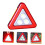 Red Reflective Road Safety Triangle for Car with LED Lights and Durable Plastic Material 7