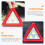 Red Reflective Road Safety Triangle for Car with LED Lights and Durable Plastic Material 8