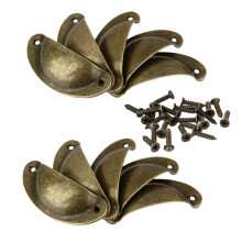 Lot de 10 poignées coquille pour portes et tiroirs de cuisine, style classique