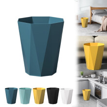 Polygon small wastebasket durable bathroom kitchen