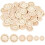 150pcs Beige Wooden Buttons 2-Hole Round 3 Sizes 1