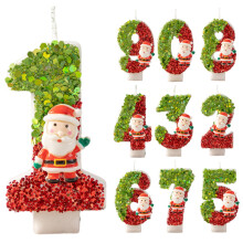 Christmas Happy Birthday Number Candle 6
