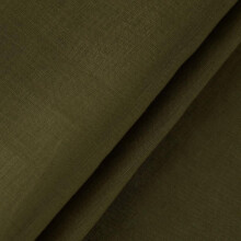 Nature 100% Pure Linen Fabric Cloth for Embroidery Garment, Craft by The Yard (Dark Olive)