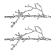 2pcs Antler Branch Hair Pins Set, Stylish Hair Clips Barrettes for Women and Girls, Elegant Hair Accessories