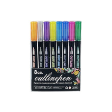 Metalen contourmarkers (8 of 16 kleuren)