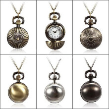 NEWwt Retro Ball Metal Steampunk Quartz Necklace Pendant Chain Small Pocket Watch
