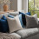 Βελούδινα καλύμματα μαξιλαριού Euro Sham 24x24" (2 τεμάχια), σκούρο μπλε, εξαιρετικά 2