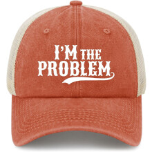 Casquette de baseball délavée « I'm The Problem » pour homme, style country.