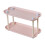 Plastic Tray Shelf Storage Rack 2-Tier Pink 2