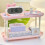 Plastic Tray Shelf Storage Rack 2-Tier Pink 5