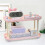 Plastic Tray Shelf Storage Rack 2-Tier Pink 6