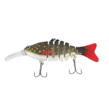 2 st Fiskebeten Jiggar Flersektionerad Minnow med Plasttungplatta Sjusektionerad Fiskbete 23g 12cm Hård Bionisk Fiskeutrustning