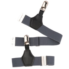 Tirantes para calcetines para hombre y mujer, ajustables con clip metálico2