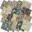 Tessuto per quilting floreale William Morris, 10 pezzi, 20x20 cm 1