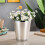 Small Iron Bathroom Trash Bin 1 Set Garbage Storage Container for Homeowners 3
