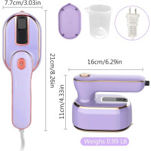 Mini Steam Iron for Clothes, Travel Steamer for Clothes Portable, Steam Iron Mini Handheld Steamer Support Dry And Wet Ironing for Home Travel ()