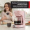 Cafetera rosa de 12 tazas con jarra de borosilicato 3