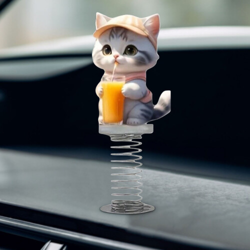 Verlegen katje bobblehead acryl kattenbeeldje (A)