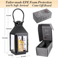 Zwarte metalen LED-herdenkingskaars als cadeau